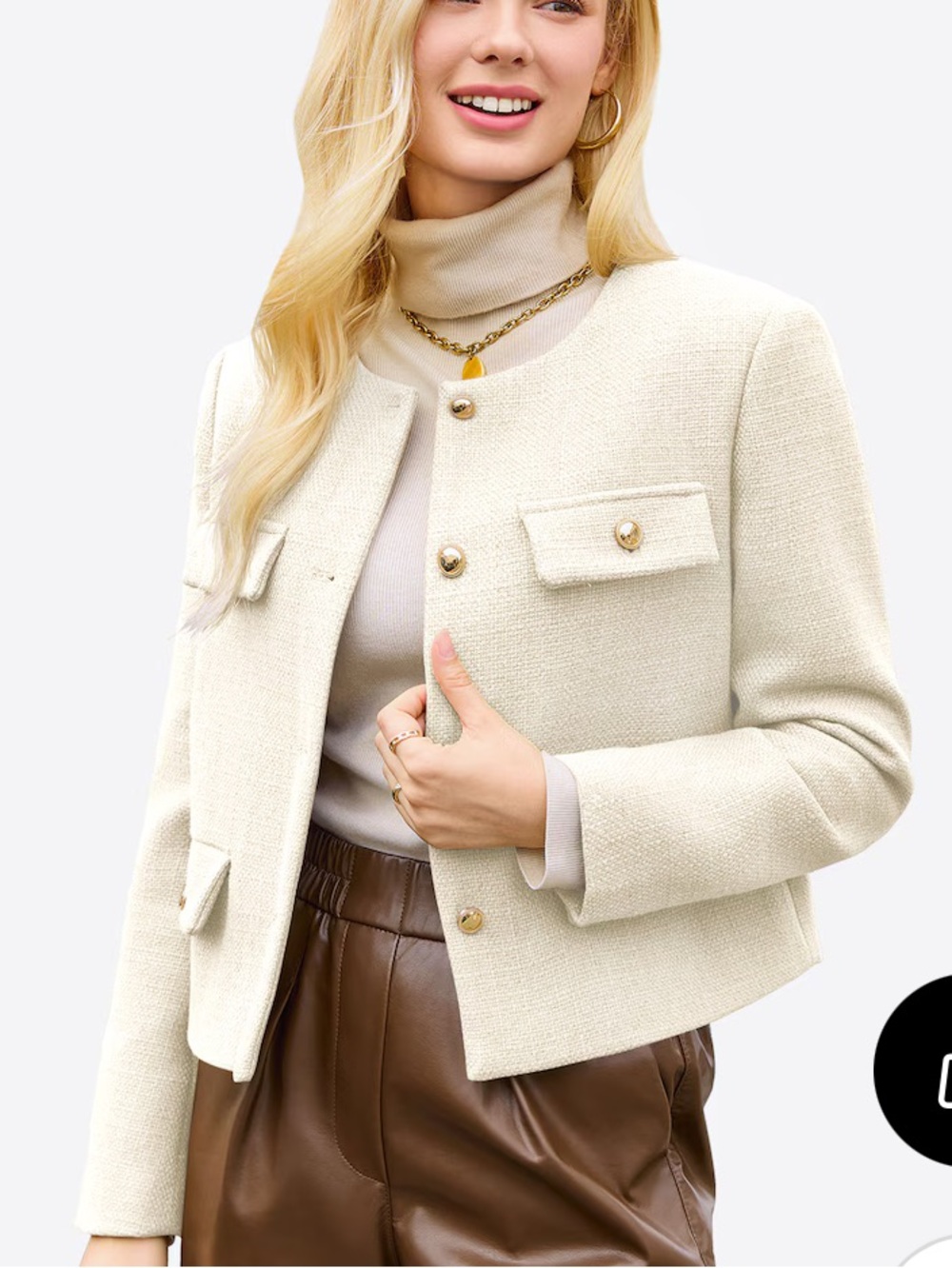 Imily Bela Between-Season Jacket in Wool White NWT SIZE LARGE